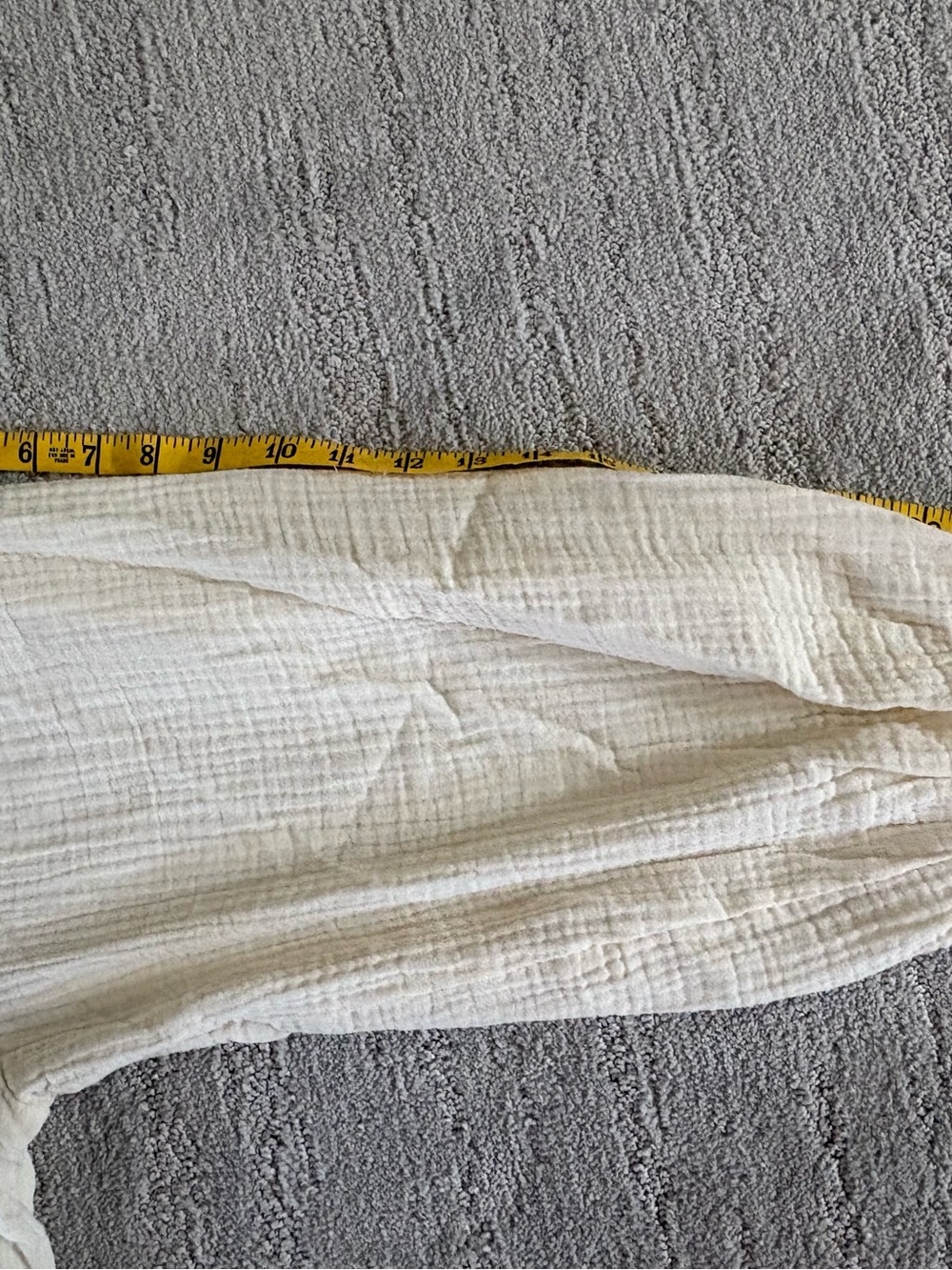 NWT Universal Thread Cream Cotton Gauze Tie-Neck Peasant Blouse - Size Large - Picture 7 of 8